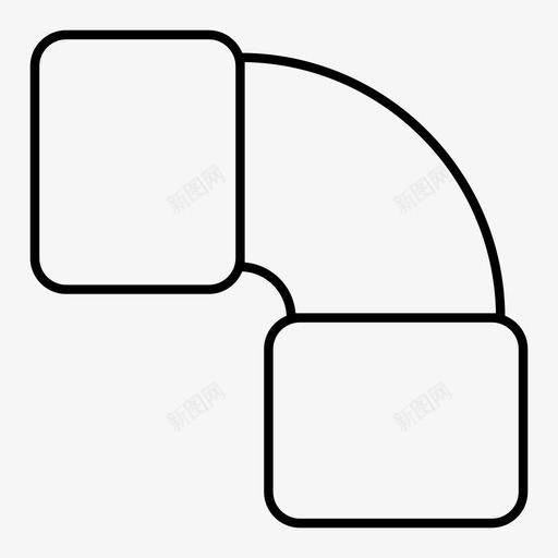 管道弯管水管图标svg_新图网 https://ixintu.com 弯管 水 水管 管道