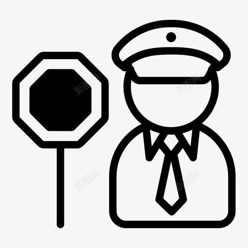 警察交通警察道路图标svg_新图网 https://ixintu.com 交通指挥 停车 哨子 警察 警察交通 道路