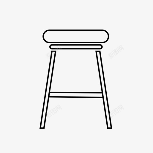 凳子椅子家具图标svg_新图网 https://ixintu.com 凳子 家具 椅子