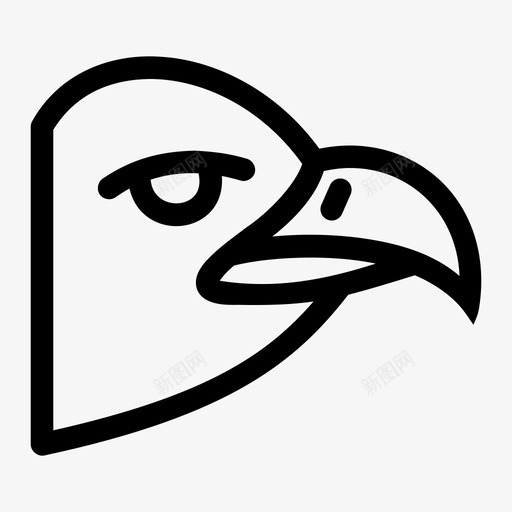 鹰脸喙鸟图标svg_新图网 https://ixintu.com 喙 鸟 鹰 鹰脸