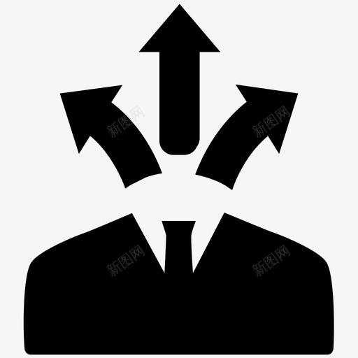 方向箭头商人图标svg_新图网 https://ixintu.com 商业管理 商人 方向 方式 箭头 选择