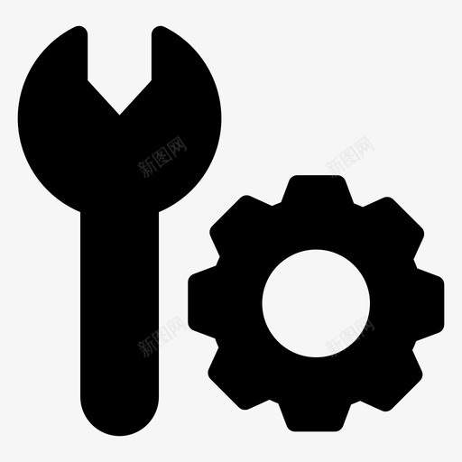装备配置工程图标svg_新图网 https://ixintu.com 业务和办公字形图标 工具 工程 装备 设置 选项 配置