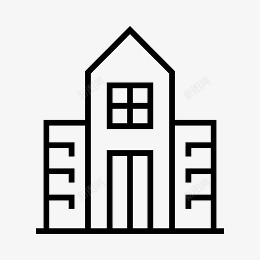 塔楼大楼酒店图标svg_新图网 https://ixintu.com 办公室 塔楼 大楼 物业 酒店