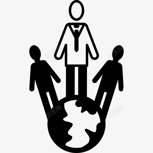 全球用户连接社交联网的人图标svg_新图网 https://ixintu.com 全球用户连接 社交 联网的人