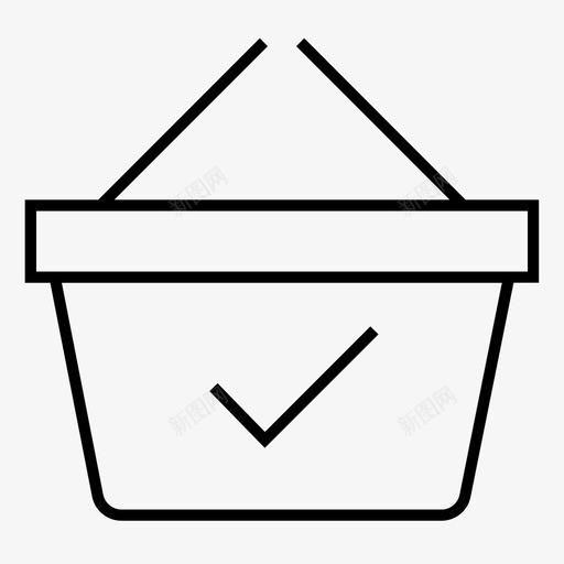 购物篮已付付款图标svg_新图网 https://ixintu.com 付款 已付 购物篮