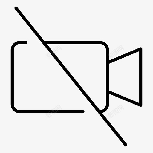 没有视频没有拍摄图标svg_新图网 https://ixintu.com 没有拍摄 没有视频