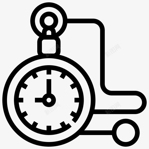 怀表时钟英语图标svg_新图网 https://ixintu.com 怀表 时钟 时间 英文符号 英语