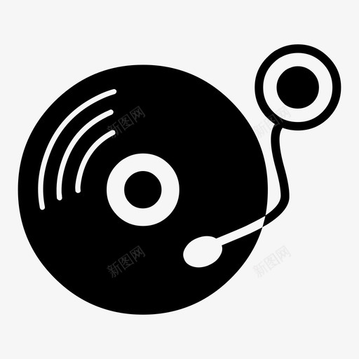 转盘光盘乐器图标svg_新图网 https://ixintu.com 乐器 乙烯基唱片 光盘 唱片 实心乐器 转盘 音乐