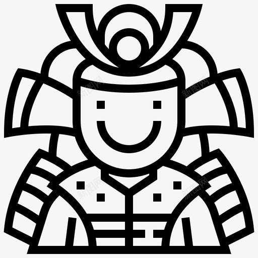 武士日本人图标svg_新图网 https://ixintu.com 人 日本 日本符号 武士 符号