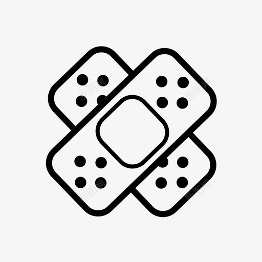 采购产品绷带绷带弹性塑料图标svg_新图网 https://ixintu.com 医院线性装置 弹性塑料 急救 绷带 采购产品绷带