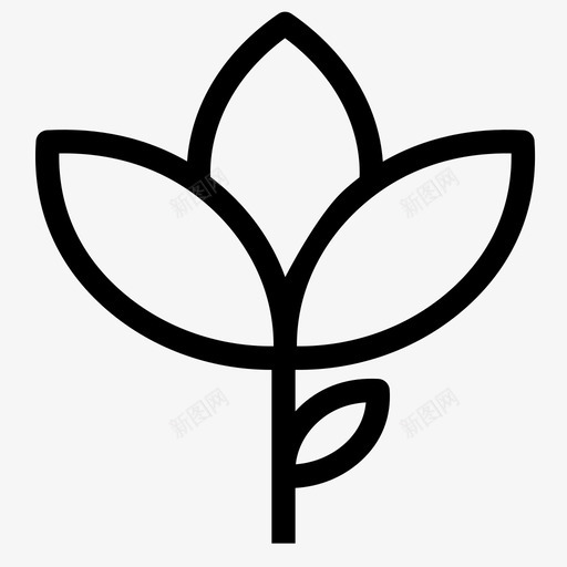 郁金香花花园图标svg_新图网 https://ixintu.com 24像素网格1像素线图标 植物 自然 花 花园 郁金香 郁金香花