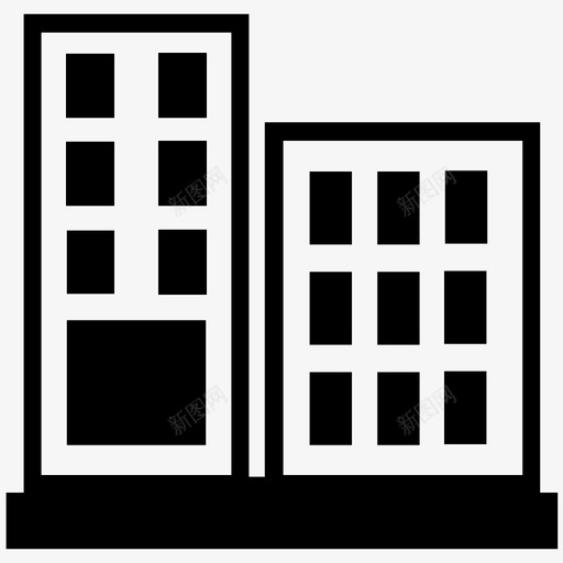 办公楼商务酒店图标svg_新图网 https://ixintu.com 办公楼 商业收藏 商务 房地产 酒店