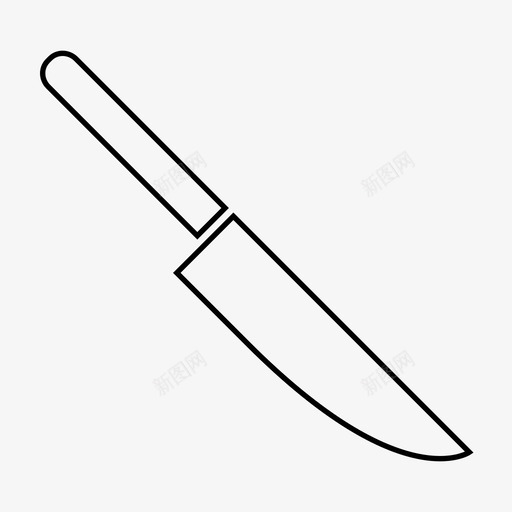刀厨师餐具图标svg_新图网 https://ixintu.com 刀 厨师 厨房用具 菜刀 餐具