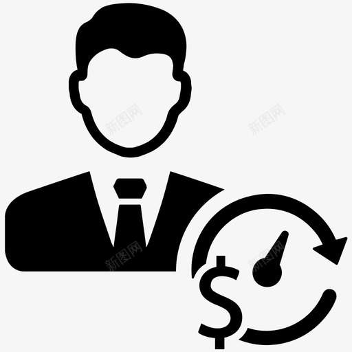 财务顾问收入金钱图标svg_新图网 https://ixintu.com 储蓄 商业图标集9 收入 时间 财务顾问 金钱