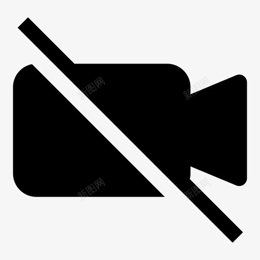 没有视频没有拍摄图标svg_新图网 https://ixintu.com 没有拍摄 没有视频