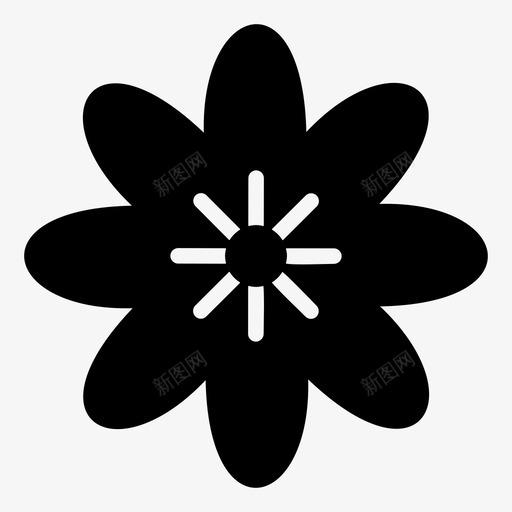 三色堇花图案图标svg_新图网 https://ixintu.com 三色堇 图案 符号 花 花中提琴