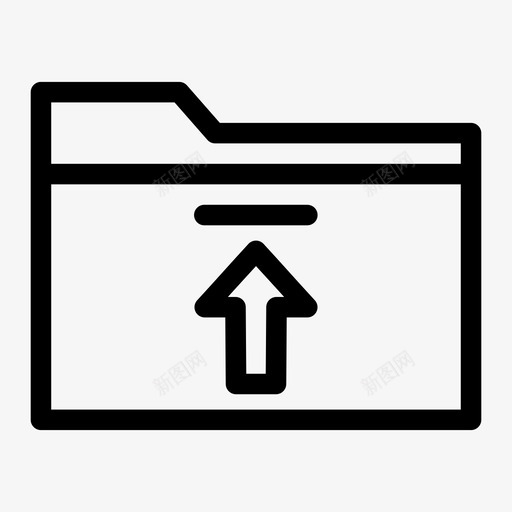 文件夹上载箭头文件图标svg_新图网 https://ixintu.com 存储 文件 文件夹上载 箭头