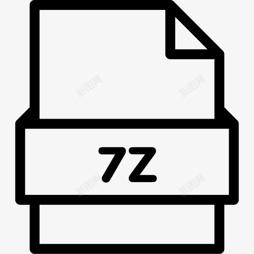 7z文件扩展名格式图标svg_新图网 https://ixintu.com 7z文件 扩展名 文件格式卷3行 格式 类型