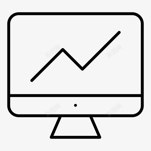 计算机显示器mac图标svg_新图网 https://ixintu.com mac pc 商务和办公细线卷1 屏幕 显示器 电视 计算机