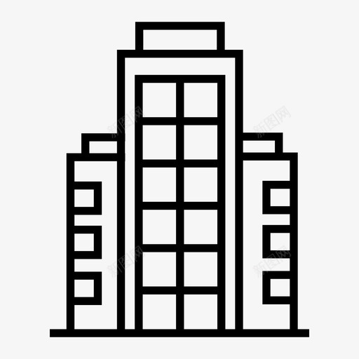 塔楼大楼酒店图标svg_新图网 https://ixintu.com 办公室 塔楼 大楼 物业 酒店