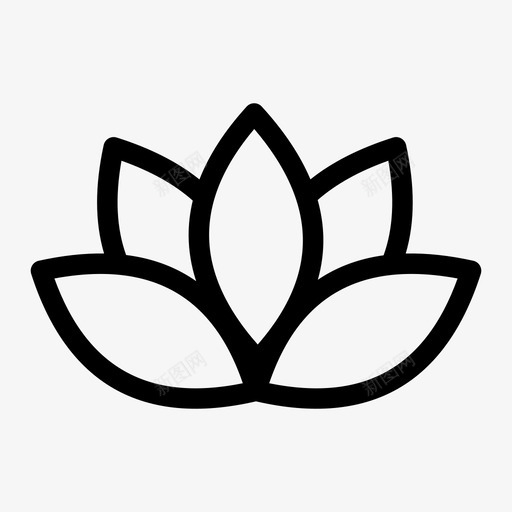 莲花花朵花园图标svg_新图网 https://ixintu.com 植物 花园 花朵 莲花