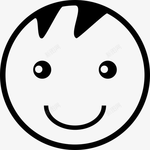 脸孩子微笑图标svg_新图网 https://ixintu.com 孩子 微笑 脸