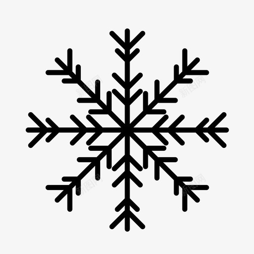 雪花北极圣诞节图标svg_新图网 https://ixintu.com 冬天 北极 圣诞节 雪晶 雪花