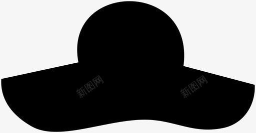 沙滩帽太阳帽子图标svg_新图网 https://ixintu.com 太阳 帽子 沙滩帽