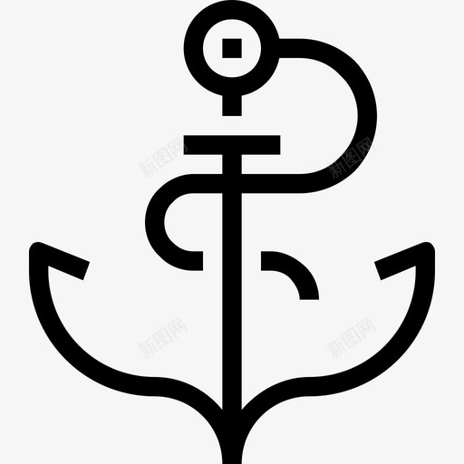 锚环海图标svg_新图网 https://ixintu.com 休闲 旅游 海 环 锚