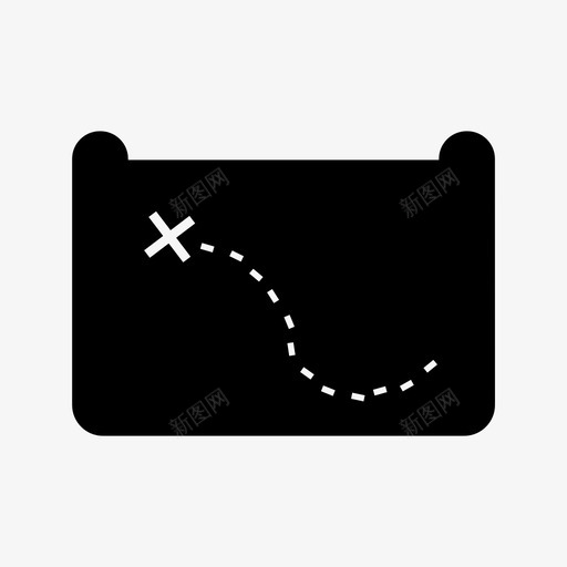 藏宝图海盗大海图标svg_新图网 https://ixintu.com 大海 海盗 藏宝图