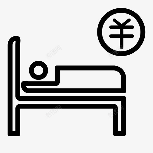 住院预缴金-K-空心-新svg_新图网 https://ixintu.com 住院预缴金-K-空心-新