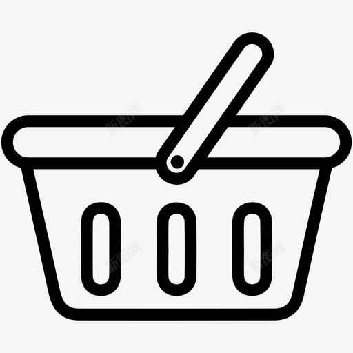 购物篮采购杂货图标svg_新图网 https://ixintu.com 杂货 电子商务1 购物篮 采购