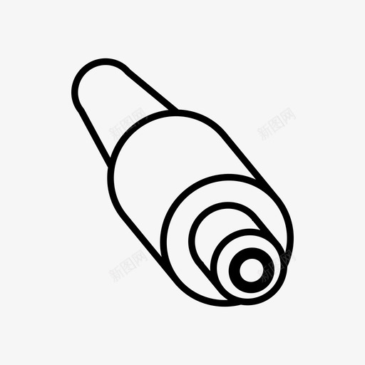 电缆音频插孔连接器图标svg_新图网 https://ixintu.com 插头 电缆 连接器 音频插孔