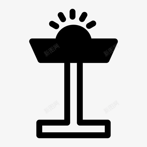 灯灯泡餐灯图标svg_新图网 https://ixintu.com 灯 灯泡 车内灯 餐灯