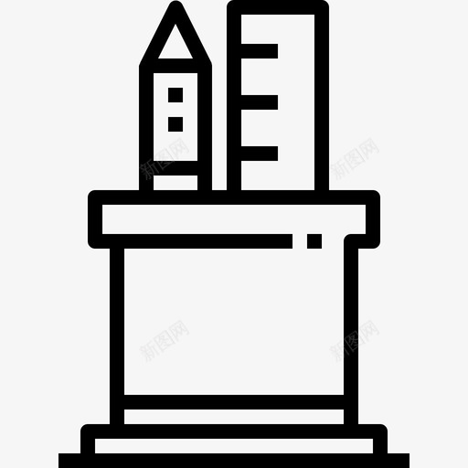 铅笔杯教育设备图标svg_新图网 https://ixintu.com 学习 学校 教育 教育和学习概念图标 设备 铅笔杯