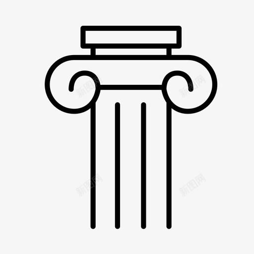 柱子古代文物图标svg_新图网 https://ixintu.com 历史 古代 埃及 文物 柱子