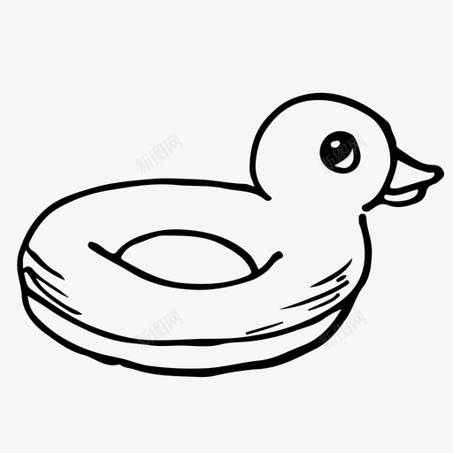橡皮鸭手绘玩具图标svg_新图网 https://ixintu.com 手绘 橡皮鸭 玩具 略图图标