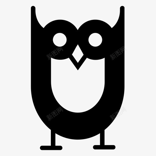 猫头鹰动物万圣节图标svg_新图网 https://ixintu.com 万圣节 动物 猫头鹰