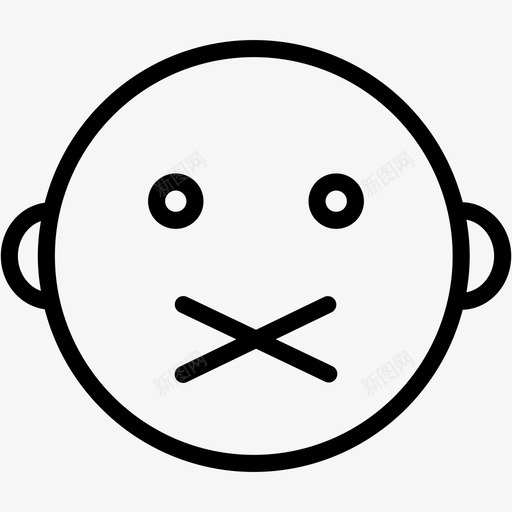 关闭表情面部嘴巴图标svg_新图网 https://ixintu.com 停止 关闭表情 嘴巴 表情1 面部