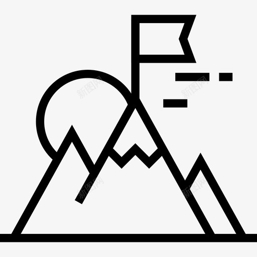 使命成就旗帜图标svg_新图网 https://ixintu.com 企业业务 使命 大山 成功 成就 旗帜 目标