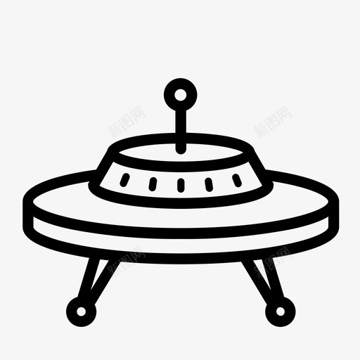 不明飞行物外星人太空图标svg_新图网 https://ixintu.com 不明飞行物 外星人 太空