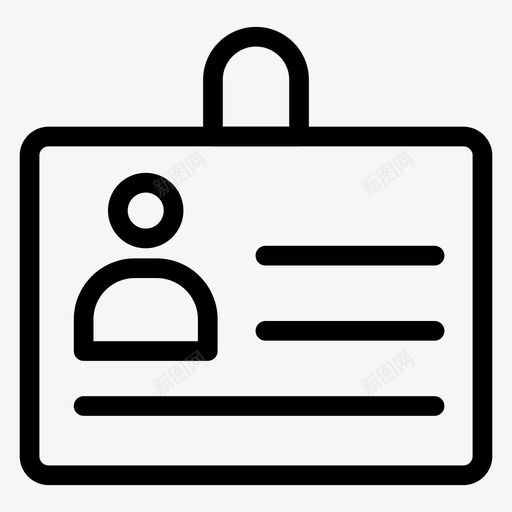 徽章客户id图标svg_新图网 https://ixintu.com id 业务和办公线图标 客户 徽章 标识 用户 身份