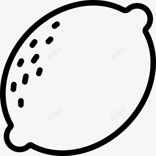 成熟柠檬饮料和食物边缘颜色图标svg_新图网 https://ixintu.com 成熟柠檬 边缘颜色 饮料和食物