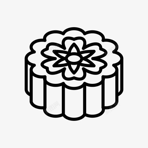 月饼节日食物图标svg_新图网 https://ixintu.com 中秋 月饼 节日 食物
