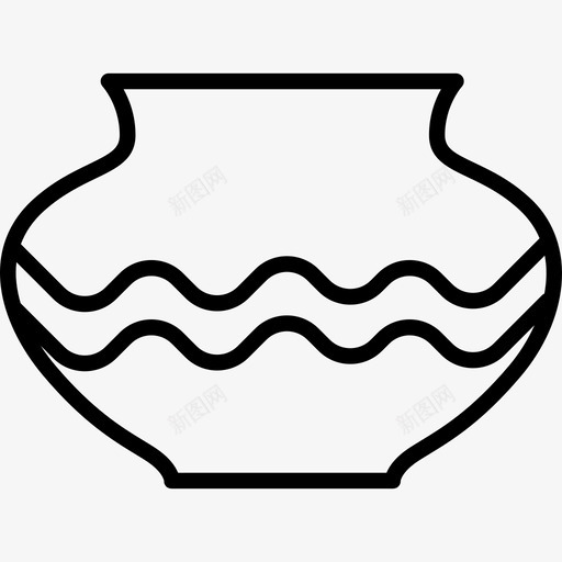 花瓶饮料和食物边框颜色图标svg_新图网 https://ixintu.com 花瓶 边框颜色 饮料和食物