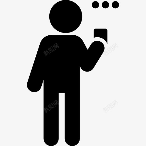 智能手机呼叫人象形图图标svg_新图网 https://ixintu.com 人 智能手机呼叫 象形图