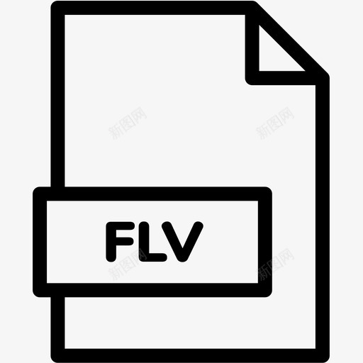 flv文件扩展名格式图标svg_新图网 https://ixintu.com flv文件 扩展名 文件格式vol2行 格式 类型