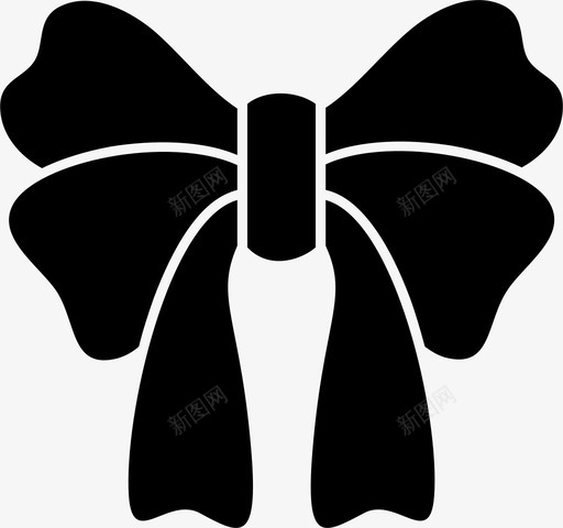 丝带领带蝴蝶结图标svg_新图网 https://ixintu.com 丝带 蝴蝶结 领带