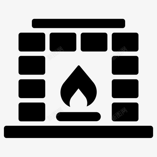 心壁炉冬天图标svg_新图网 https://ixintu.com 冬天 冬天的火 圣诞节 壁炉 心