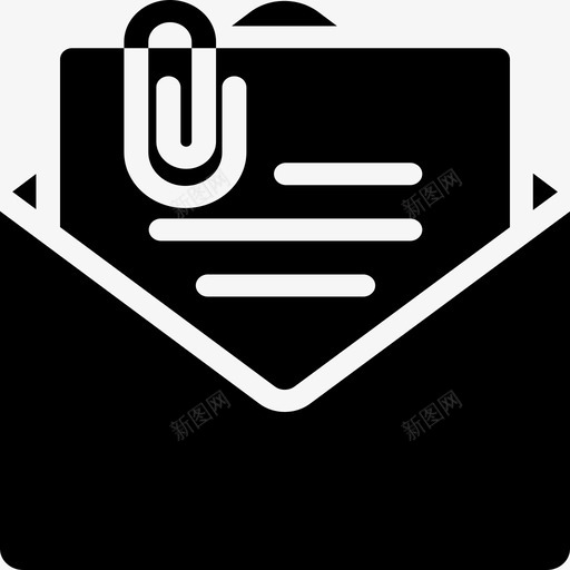 附件电子邮件信封图标svg_新图网 https://ixintu.com 信件 信封 电子邮件 电子邮件字形 附件